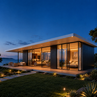 Villa préfabriquée moderne en acier léger, maison modulaire de luxe pour projets hôteliers et résidentiels