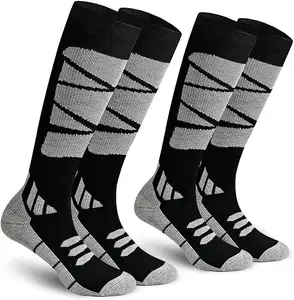 Merino Wool Compression Ski Socks Cold Weather Socks For Snowboarding Snow Winter Thermal Knee-high Warm Socks Hunting