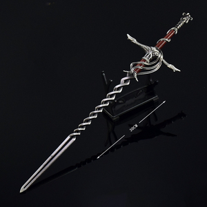 Épée <span class=keywords><strong>de</strong></span> Chevalier Flamme Eldem <span class=keywords><strong>de</strong></span> 30 cm en Alliage <span class=keywords><strong>de</strong></span> Zinc Métallique, Modèle <span class=keywords><strong>de</strong></span> Collection, Artisanat, Miniature, Accessoires <span class=keywords><strong>de</strong></span> Cosplay - Product Image 2