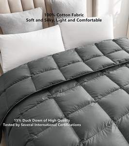 中国工厂豪华酒店家居舒适鸭毛羽绒被棉套特大床单套装 - Product Image 5