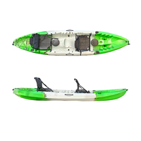Kayak en tandem pour la pêche à pédales, avec siège double, canoë/kayak en plastique pour 2 personnes, 2024