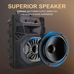 Altavoz Inalámbrico SING-E para Exteriores, Bajos Super Potentes, Conexión TWS, Alto Volumen, Ranura para Tarjeta FM, Batería de 1000-2000 mAh, 5-10 W, Karaoke en Casa - Product Image 3