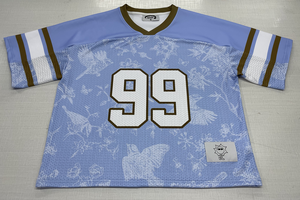 <span class=keywords><strong>Maillot</strong></span> de Football Américain <span class=keywords><strong>Vintage</strong></span> en Polyester Surdimensionné pour Homme Style Streetwear Personnalisé Boxy Mode Luxe Surdimensionné - Product Image 4