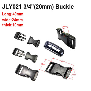 20mm <strong>3</strong>/4 <strong>Inch</strong> Curved Plastic Side Release Buckle Adjustable Quick Release Buckles for <strong>Dog</strong> <strong>Collar</strong> Backpack - Product Image 1