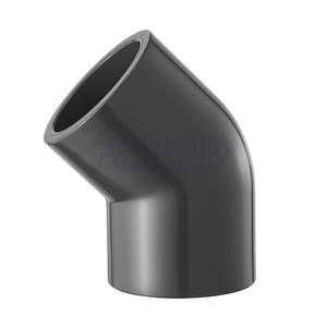 Raccord coudé à 45 degrés en PVC-U Wesheng, norme SCH80, pour applications aquatiques et chimiques, couleur noire, procédé de moulage - Product Image 1