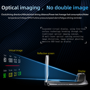 C3 GPS 헤드 업 디스플레이 OBD2 속도계 반사 거울에 블루투스 내비게이션 자동 전자 측정기 - Product Image 3