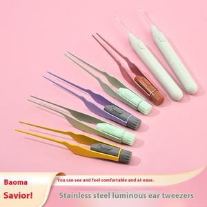 Herramienta luminosa para recoger los oídos, cuchara y pinzas para los oídos de los niños para la eliminación de cerumen <span class=keywords><strong>del</strong></span> bebé y el uso de los trabajadores - Product Image 5