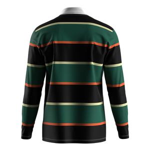 เสื้อโปโลรักบี้ลายทางทันสมัย ผ้ากันเหงื่อ ทรงสปอร์ต เหมาะสำหรับการฝึกซ้อมและกิจกรรมกลางแจ้ง - Product Image 2