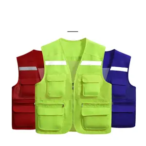 Großhandel Custom Hi Vis Arbeits kleidung Reflektierende Sicherheit Kleidung Arbeiter Bau Transport Reflektierende Weste