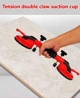 Shijing P622 Ventouse double coupelle en alliage d'aluminium pour l'alignement et la fixation de carreaux, pour la construction