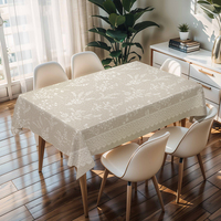 Nappe imprimée effet dentelle RNPT, style bohème, motif rectangulaire, en PVC, pour repas décontractés et décoration intérieure