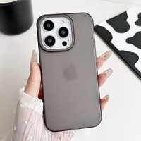 IPhone 용 초박형 매트 반투명 소프트 휴대 전화 케이스 16 Pro Max 16 15 14 13 12 11 XR SEPlus 충격 방지 커버 피부 느낌