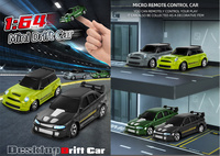 Voiture de course miniature RC 1:64 avec simulation de phares LED, voiture de drift de poche
