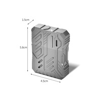 Briquet en titane OEM ODM personnalisé, texture armure, cadeau d'affaires, personnalisé, extérieur, EDC, fabriqué en Chine