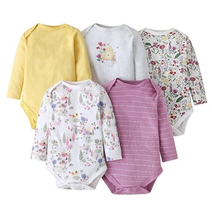 <span class=keywords><strong>Set</strong></span> da 5 Pezzi all'Ingrosso <span class=keywords><strong>Body</strong></span> <span class=keywords><strong>Neonato</strong></span> Bambino e Bambina Tuta Intera in Cotone a Maniche Lunghe Pagliaccetto Autunnale per Bebè - Product Image 4