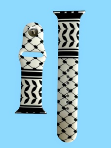 Correa de Repuesto para Reloj de Silicona Ecológica con Diseño Palestino Kuffiyeh, con Color Personalizado - Product Image 6