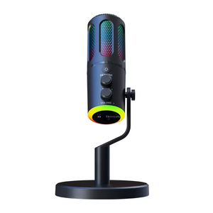 LED Display Desktop <strong>Computer</strong> <strong>Microphone</strong> Noise Reduction for <strong>Gaming</strong> Live Streaming USB Cardioid Fashionable for Singers Anchors - Product Image 2