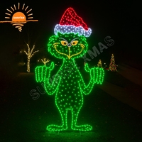 Figurines de cerfs de dessin animé LED personnalisées de qualité supérieure pour la décoration extérieure commerciale des fêtes, idéales pour les centres commerciaux et les spectacles lumineux urbains