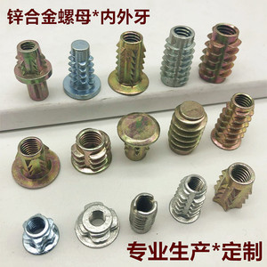 น็อตเฟอร์นิเจอร์ M6x10 โลหะผสมสังกะสี หัวหกเหลี่ยมแบบฝัง ป้องกันการคลายตัว ตัวยึดไม้ QCT 300 1999 ดีไซน์อุตสาหกรรม - Product Image 2