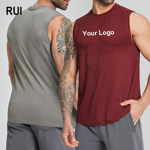 RUIQUWIN Vente en gros de débardeurs sans couture pour hommes, doux, respirants, à séchage rapide, anti-transpiration, sans manches, en polyester/nylon - Product Image 1