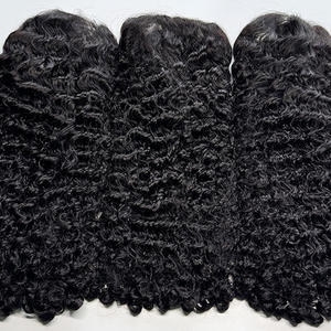 Natural Black Burmese Curly <b>Wig</b> Human Hair Soft Tight Curls <b>Lace</b> <b>Wig</b> Natural Hairline Full Density <b>Wig</b> - Product Image 2