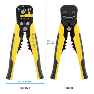 Pince à sertir auto-ajustable 3 en 1, dénudeur de fils, outil de dénudage de fils 10-24 AWG pour travaux de réparation de câblage électrique - Product Image 4
