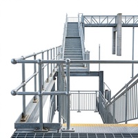 Poteau de balustrade en acier inoxydable galvanisé avec articulation à rotule, barrière de sécurité, garde-corps pour escalier, passerelle, plateforme, passerelle de chantier, résistant à la rouille
