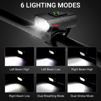 Lampe de vélo haute luminosité, super brillante, rechargeable par USB, étanche, LED, pour la sécurité, éclairage avant pour la conduite de nuit sur route et en montagne