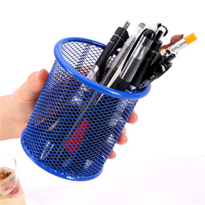 Porte-stylo en fer forgé coloré, en métal ajouré rond, pour fournitures scolaires, bureau, rangement et ornement de bureau - Product Image 2