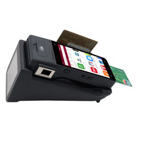 Terminal de paiement Android portable avec lecteur d'empreintes digitales, lecteur NFC et imprimante thermique pour la collecte sur le terrain