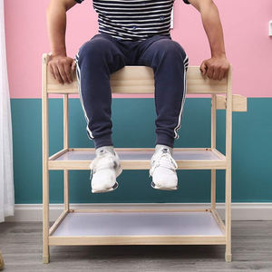 Meja ganti popok bayi, tempat tidur kayu Modern untuk kamar tidur kamar bayi Stasiun popok bayi - Product Image 3