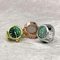 Montre bague tendance en acier inoxydable à quartz avec cadran en verre et aiguilles pour femme, idéale pour les fêtes ou les anniversaires