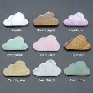 Venta caliente Formas de nube de cristal natural Decoración tallada Tallas de nubes de piedras preciosas de cristal - Product Image 3