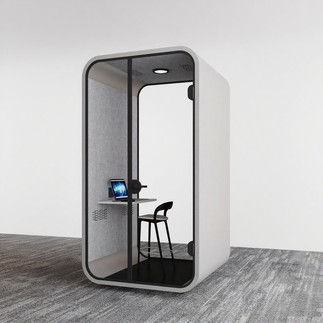 1-2 Person Soundproof Working Pod | 30-35dB Acoustic Office Booth | Quiet Focus Chat Space for Commercial