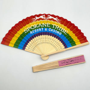 Abanico de madera con logo impreso al por mayor de fábrica, abanico de mano de bambú personalizado para bodas - Product Image 6