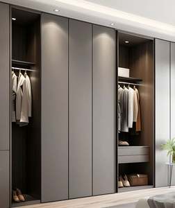 Armoire en mélamine portable de style moderne Ensemble de chambre à coucher écologique et personnalisé en vente directe en usine pour votre chambre à coucher - Product Image 6