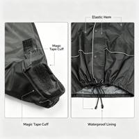 Ensemble de pluie personnalisé en PVC avec bandes réfléchissantes lumineuses larges, imperméable, pour motard et cycliste électrique adulte, personnalisation en gros