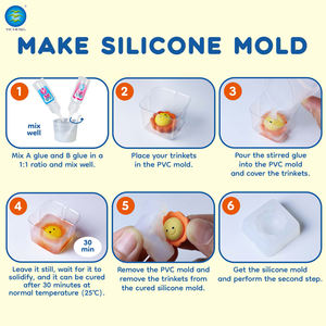 Kit de fabrication de moules en silicone Yicheng pour porte-clés, jouet éducatif sensoriel Montessori créatif, certifié ASTM CPC, nouveaux jouets artisanaux - Product Image 2