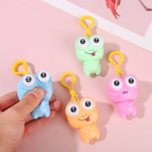 พวงกุญแจ PVC รูปกบบีบตาได้ ของเล่นคลายเครียด สำหรับเด็กอายุ 5-7 ปี - Product Image 1