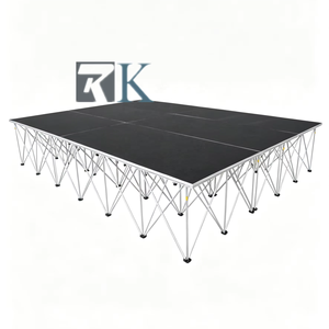 Plateforme en contreplaqué avec support en aluminium, scène mobile en aluminium pour mariage, spectacle, exposition, événements musicaux - Product Image 1