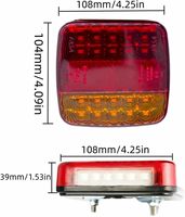 Kit de feux arrière LED magnétiques pour remorque 12V IP68, prise 7 broches, feux de freinage et de clignotants multifonctions pour remorque et machines agricoles