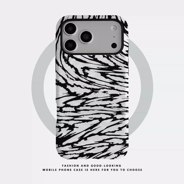 Creative Zebra Print Designer Sublimation 2 in 1 Magnetic Phone case for Iphone 17 16 15 14 Pro Max Plus Shockproof Bumper Cover