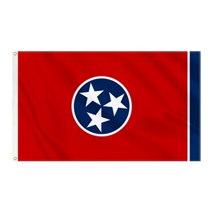 Drapeau de l'État du Tennessee de qualité supérieure, 3 x 5 pieds, en polyester, avec œillets métalliques, double couture, drapeau national américain personnalisé pour les événements sportifs - Product Image 1