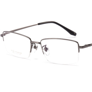 Kacamata Fashion pria <span class=keywords><strong>Titanium</strong></span> setengah bingkai desainer baru 2024 kacamata optik Pria