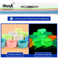 IRun – lacets de lampe de poche, corde réfléchissante, qui brille dans le noir, lacets de chaussures lumineux, lacets fluorescents