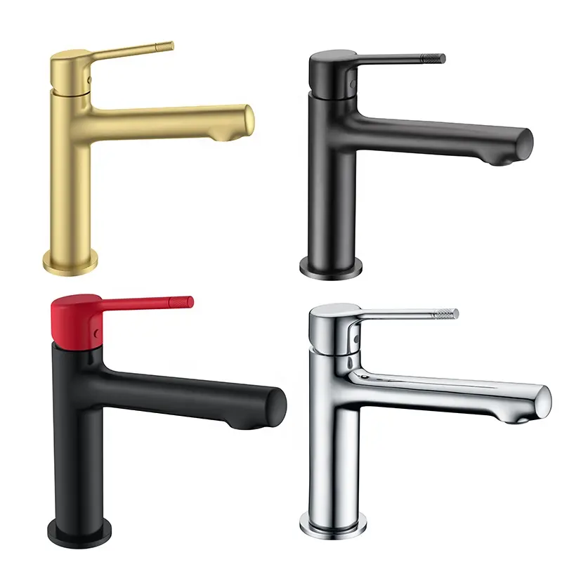 Modern Luxury Lavatory Brass Water Tap Faucet Designs Vanity Sanitary Bathroom Sinks Mixers Basin Faucets