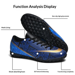Botas de Fútbol Sala de Caña Baja <span class=keywords><strong>con</strong></span> Cordones, FG HG TF, Cuero PU, Alta Calidad, Unisex, <span class=keywords><strong>para</strong></span> Primavera, Otoño, Invierno, Verano - Product Image 2