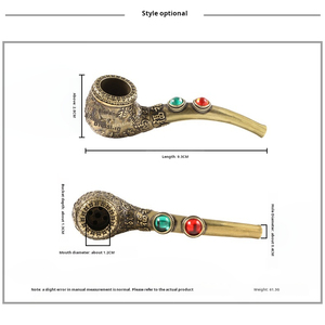 Pipas <span class=keywords><strong>de</strong></span> latón, juegos <span class=keywords><strong>de</strong></span> fumar, juego antiguo, colección <span class=keywords><strong>de</strong></span> artesanías antiguas <span class=keywords><strong>de</strong></span> metal - Product Image 6