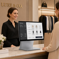 Caisse enregistreuse ultra-fine 15,6 pouces, terminal de point de vente Android Windows 11, écran tactile, systèmes de point de vente pour les magasins de détail