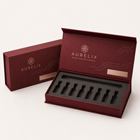 Caja de Cartón Rígido Mate Personalizada con Logotipo para Viales de 3ml, 5ml y 10ml, con Cierre Magnético y Espuma Protectora